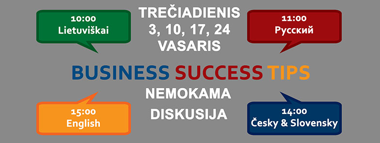Nemokama diskusija "Verslo sėkmės patarimai"