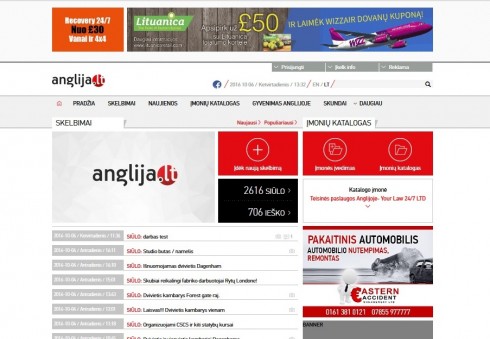 SVARBU: Anglija.lt atsinaujina - bus patogesnis dizainas