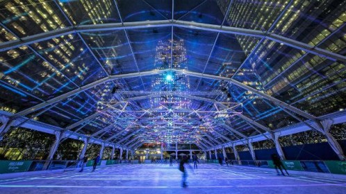 Canary Wharf ledo arena – turbūt puikiausias būdas mėgautis prasidėjusiais 2017 metais
