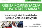 Maksimali kompensacija už patirtas traumas: kokybiškos ir greitos paslaugos lietuvių kalba