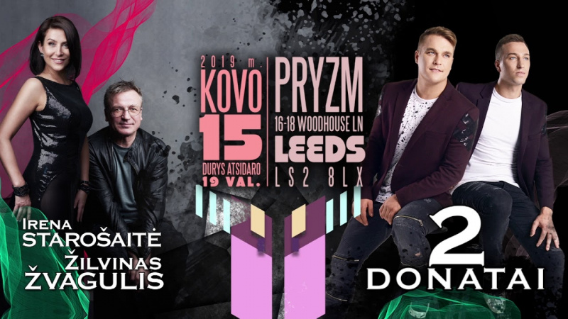 Irenos Starošaitės, Žilvino Žvagulio ir „2 Donatų“ koncertas Leeds