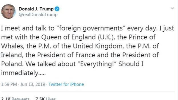 D. Trumpas „susprogdino“ tviterį pareiškęs, kad susitiko su „banginių princu“