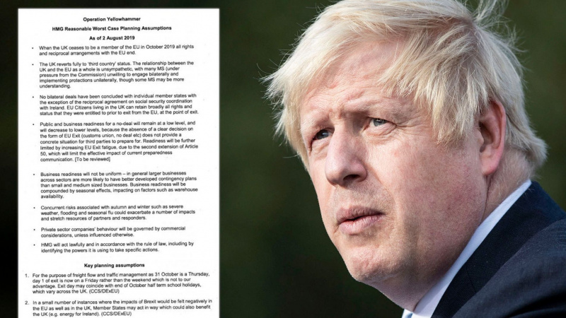 JK vyriausybė paskelbė parlamentarų išsireikalautą pasiruošimo „Brexit“ be sutarties dokumentą