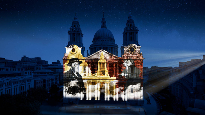 Savaitgalį Londone - įspūdingos projekcijos ant katedros sienų