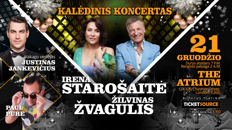 Kalėdų startas Londone - su Lietuvos muzikos ir humoro žvaigždėmis