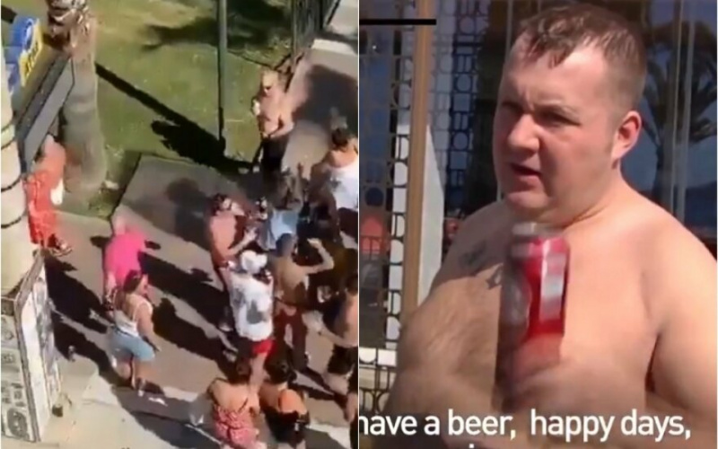 Koronaviruso apimtoje Ispanijoje siautėjo britų turistai (video)