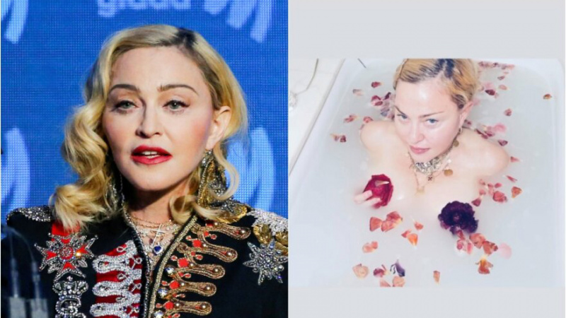 Nuoga vonioje apie koronavirusą prabilusi Madonna supykdė internautus