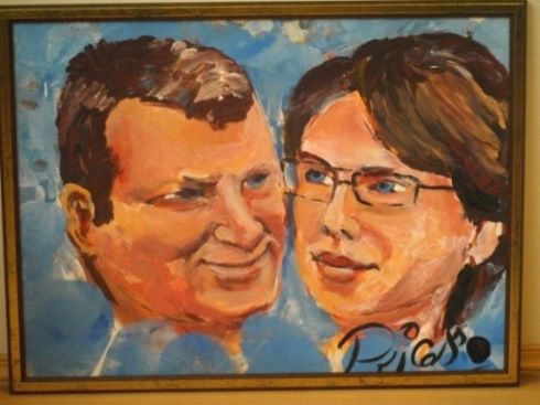 Australas peniu nutapė Rygos mero portretą